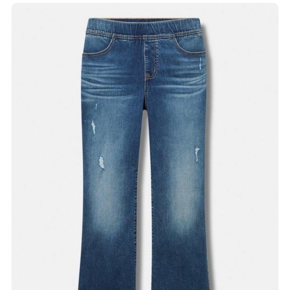 torrid Denim - Torrid Med Wash Distressed Lean Jean Slim Boot Jeans